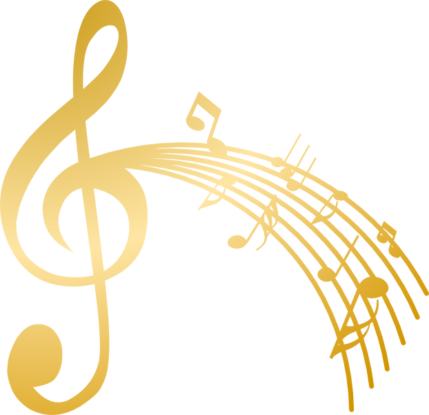 Shiny Gold Music Note Decoration