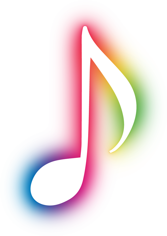 neon musical notes