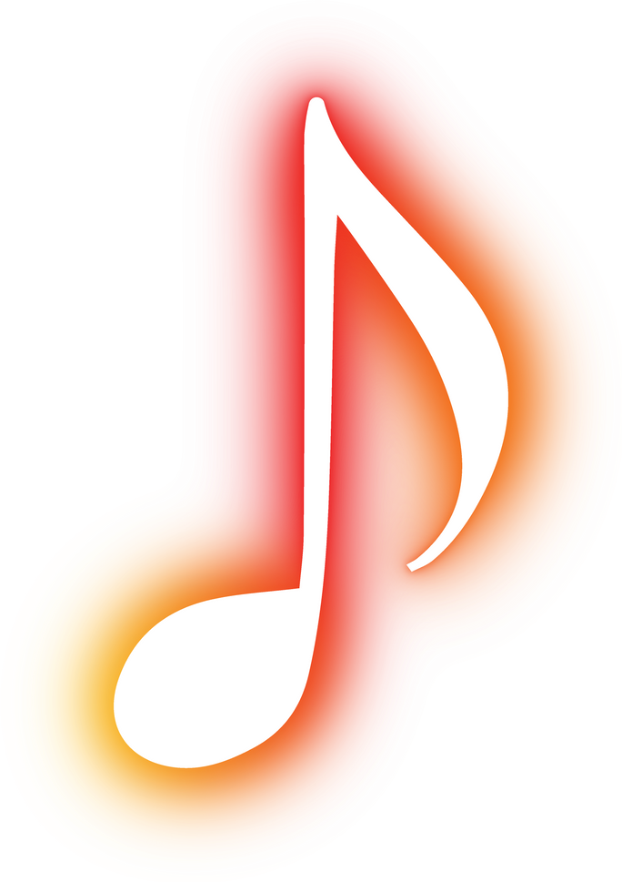 neon musical note icon