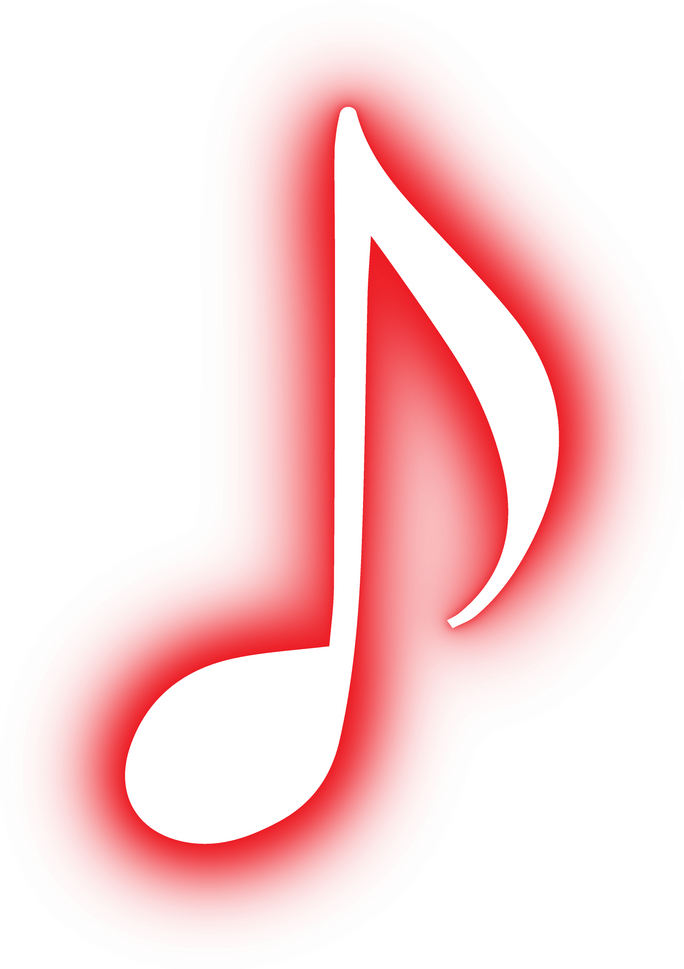 neon musical notes icon